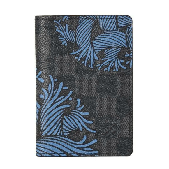 Louis Vuitton Christopher Nemeth Damier Graphite Blue Pocket Organizer Wallet - Picture 1 of 8